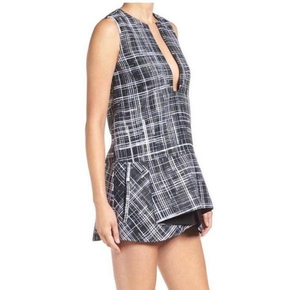 Kendall + Kylie Revolve Drop Waist Fully Lined Sleeveless Flare Mini Skirt Dress - Picture 3 of 16